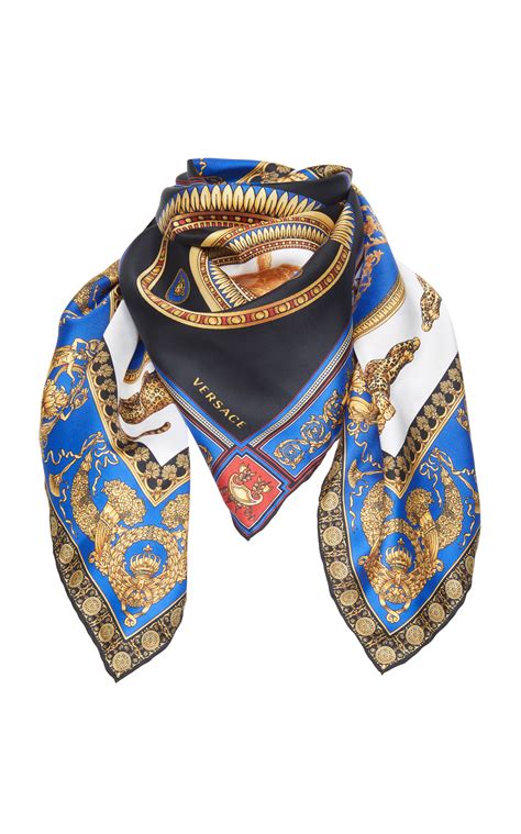 versace style head scarf|versace printed silk scarf.